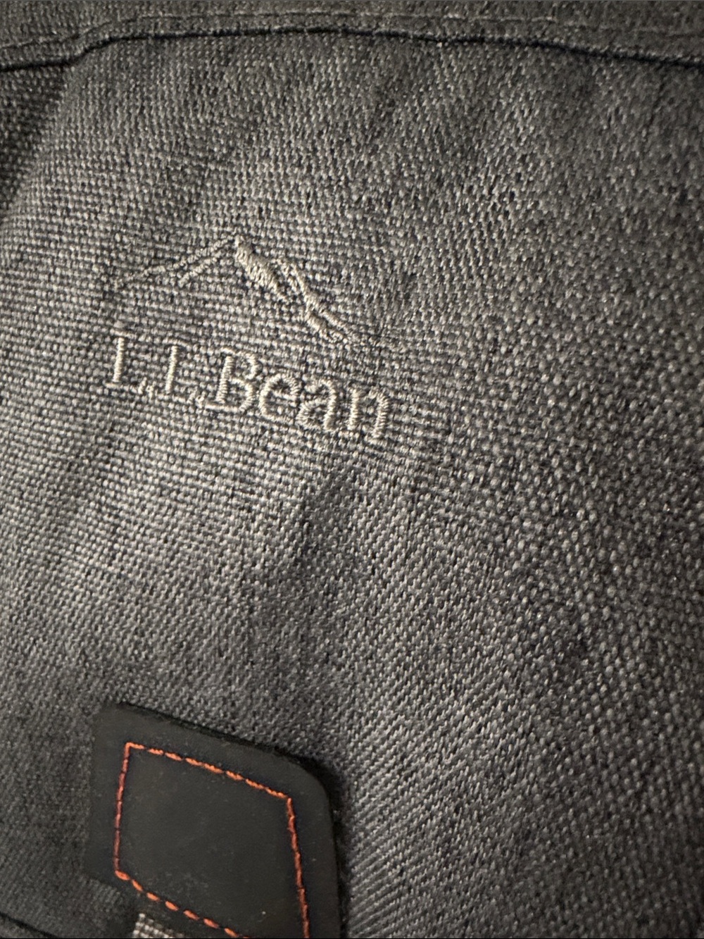 NEW - ICONIC- L.L.Bean Black Canvas utility crossbody with Contrast Stitching